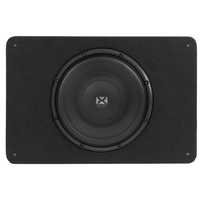 BXSQ112 1200W Peak (600W RMS) Sealed 2-Ohm Loaded Enclosure with Single 12" SQ-Series Shallow-Mount Subwoofer
