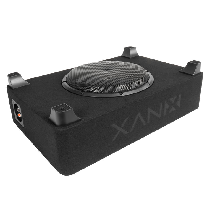 BXSQ112 1200W Peak (600W RMS) Sealed 2-Ohm Loaded Enclosure with Single 12" SQ-Series Shallow-Mount Subwoofer