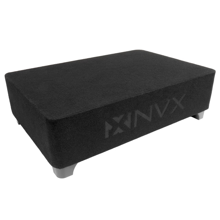 BXSQ112 1200W Peak (600W RMS) Sealed 2-Ohm Loaded Enclosure with Single 12" SQ-Series Shallow-Mount Subwoofer