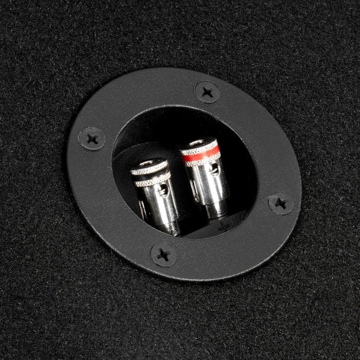 NE122S Dual 12" Sealed 3/4" MDF Black Carpeted Subwoofer Enclosure – 2.0 Cu. Ft. with Polyfil and NVX Logo