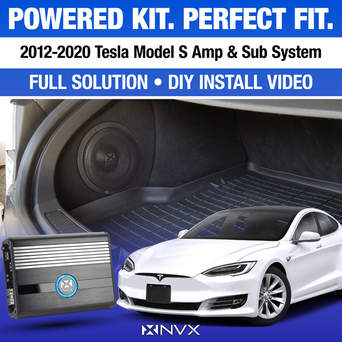 2012-2020 Tesla Model S - Custom 750W RMS 10" Subwoofer Bass Package | PBK-TSLAS-VCW104