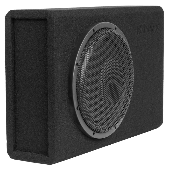 QB12SPA 1200W Peak (350W RMS) Single 12" Amplified Ported Loaded Subwoofer Enclosure with Remote Bass Knob