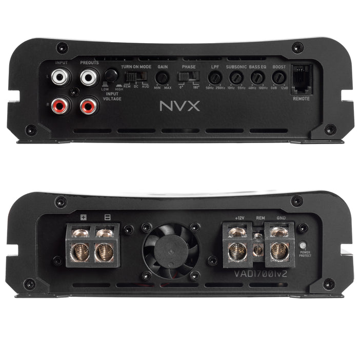 VAD17001 1700W RMS V-Series Class-D 1-Ohm Stable Monoblock Amplifier (Marine Certified)