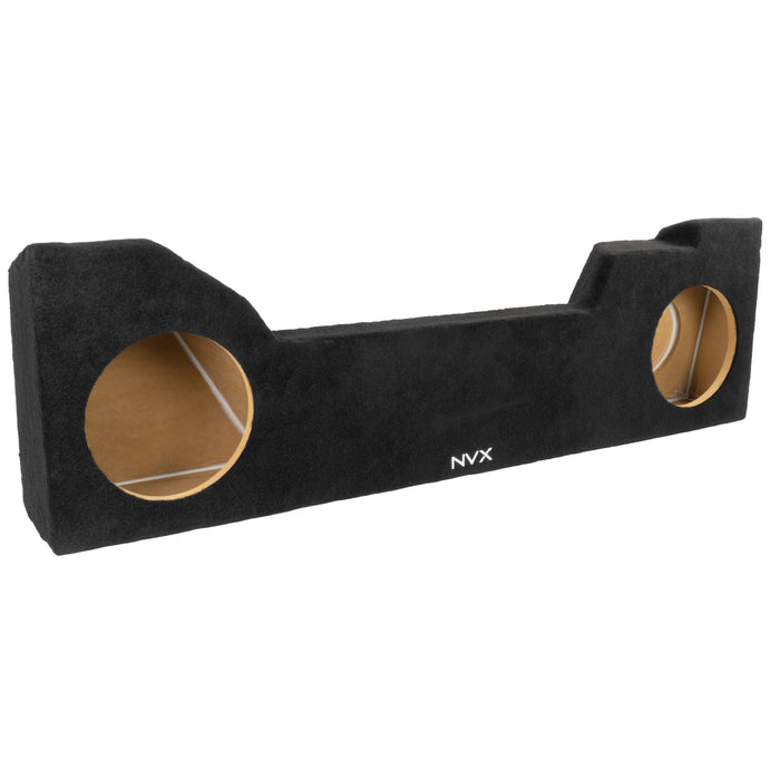 Custom Fit Dual 12" Sealed Up Firing Empty Subwoofer Enclosure for 2014-2018 Chevrolet Silverado and GMC Sierra Double Cab Trucks | VE-GM-SLVDCG3-D12S