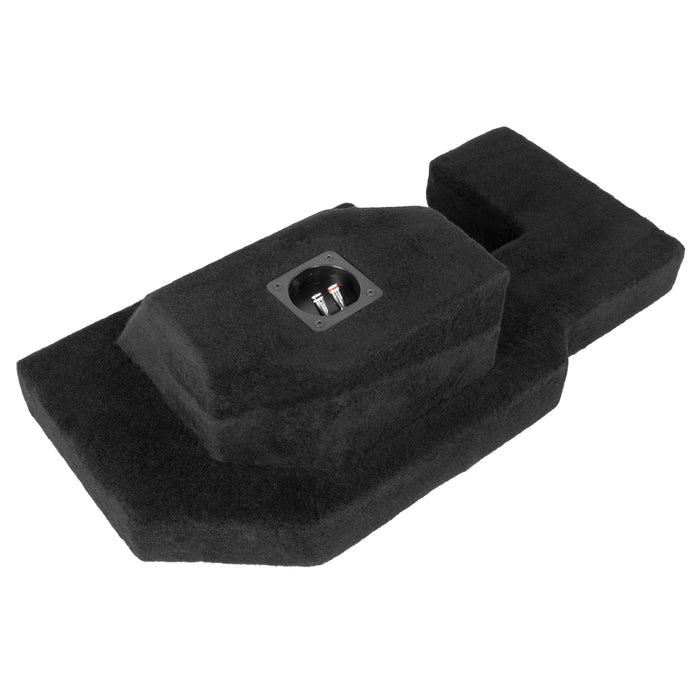 LVE-DOD-RAMQCCG3-S12S Custom Fit 400W RMS Single 12" Sealed Loaded Subwoofer Enclosure for 2002-2018 Ram Quad and Crew Cab Trucks