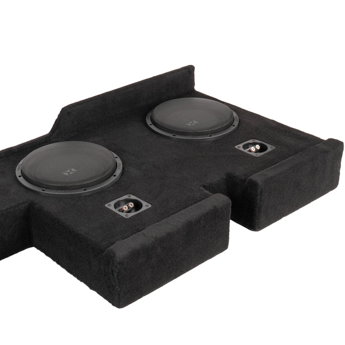 LVE-TOY-TUNDCG2-D10S Custom Fit 700W RMS Dual 10" Sealed Loaded Subwoofer Enclosure for 2007-2017 Tundra Double Cab Trucks