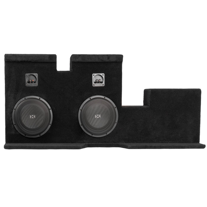 LVE-TOY-TUNDCG2-D10S Custom Fit 700W RMS Dual 10" Sealed Loaded Subwoofer Enclosure for 2007-2017 Tundra Double Cab Trucks
