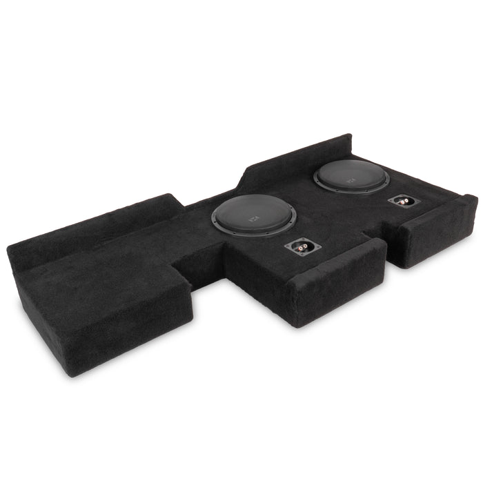 LVE-TOY-TUNDCG2-D10S Custom Fit 700W RMS Dual 10" Sealed Loaded Subwoofer Enclosure for 2007-2017 Tundra Double Cab Trucks