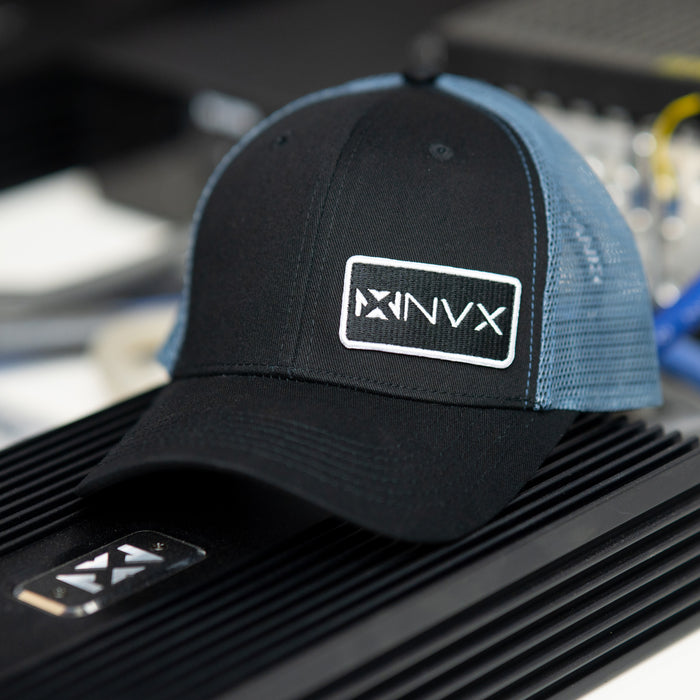 Classic Mesh Trucker Snapback Hat with Rectangular NVX Logo Patch