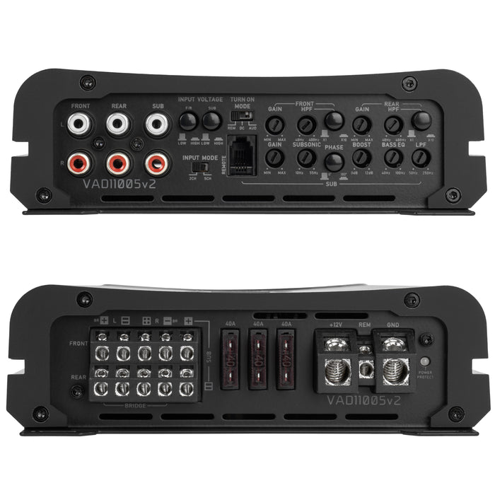 VAD11005 v2 (VAD11005v2) 1100W RMS V-Series Full-Range Class-D 5-Channel Amplifier (Marine Certified)