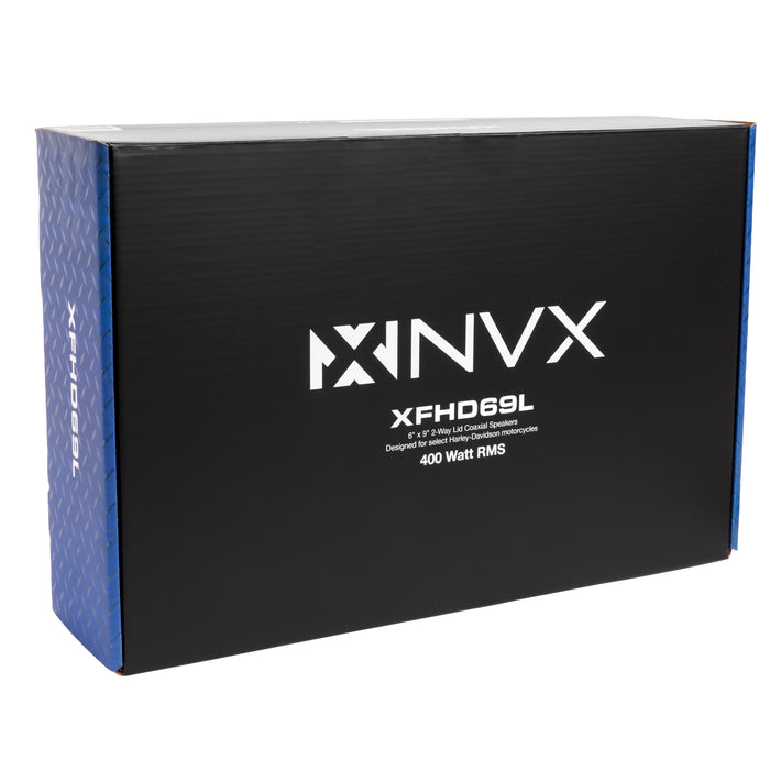 XFHD69L 800W Peak (400W RMS) 6x9" XF-Series 2-Ohm Aftermarket Saddlebag Lid Speakers for Select 1998-up Harley Davidson Motorcycles