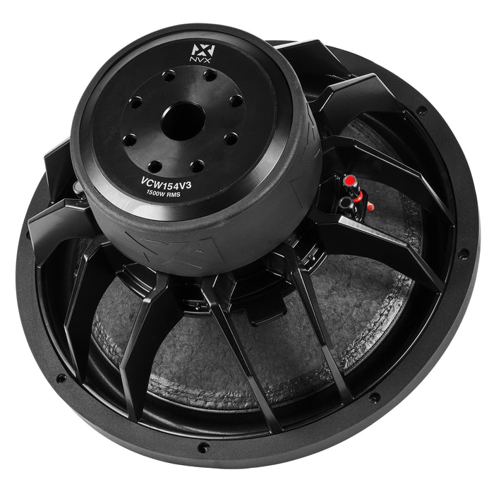 VCW154 Version 3 (VCW154v3) 3000W Peak (1500W RMS) 15" VC-Series v3 Dual 4-Ohm Subwoofer